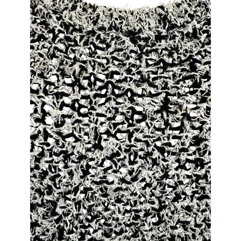 Eileen Fisher Womens‎ Sleeveless Sweater Marled Black Flyaway Back Sz Medium